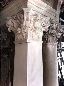 Pair Of Corinthian Capitals Restoration