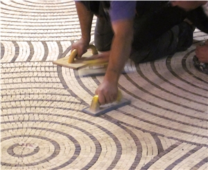Marble Mosaic Pattern Installation