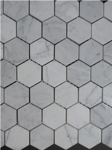 Marble Bianco Carrara Hexagonal Mosaic