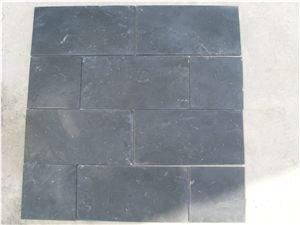 China Black Limestone Slabs & Tiles, Limestone Floor Tiles