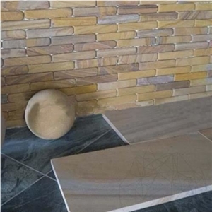 Fileti Tumbled Rainbow Sandstone Wall Cladding 4 X 20 X 2 cm
