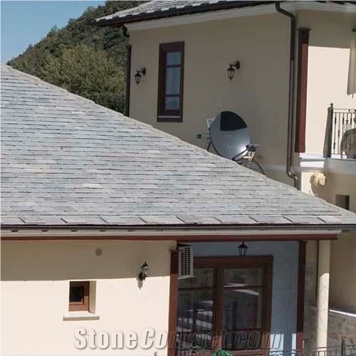Kavala Slate (Crystal Grey) Roof Tiles 30 cm X Fl