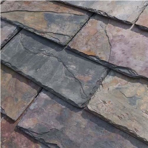 Multicolor Riven and Chiseled Edge Slate 15 X 30cm - (Roof & Claddings)