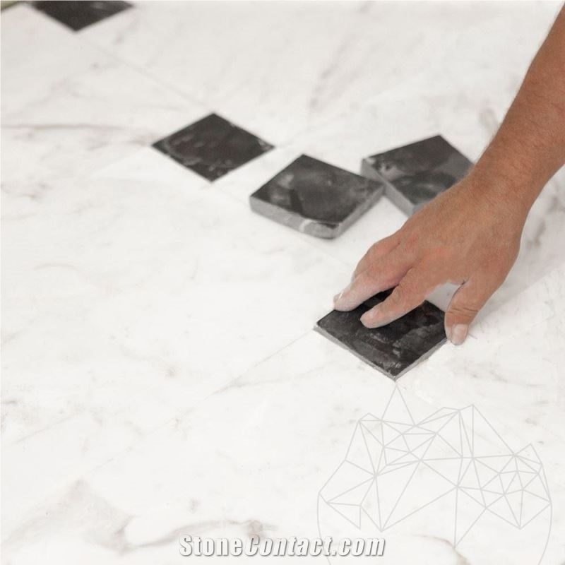 Nero Marquina Polished Marble Buttons 9.5 X 9.5 X 2 cm