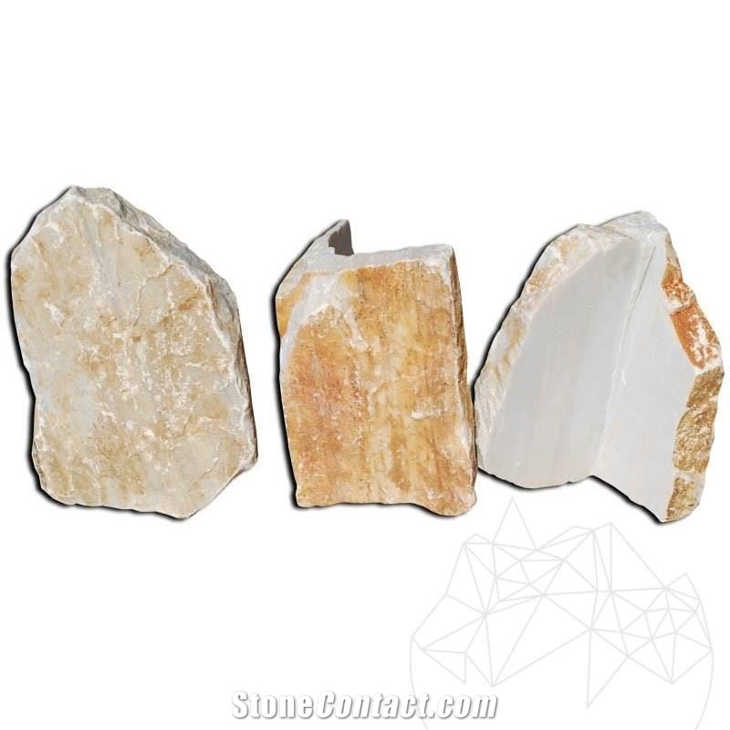 Rock Face Pepem Polygonal Marble (Corner Piece)