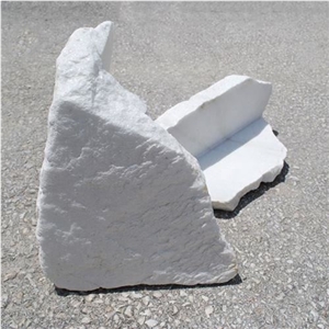 Rock Face Thassos Polygonal Marble (Corner Piece)