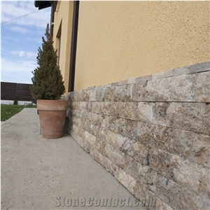 Scabas Splitface Travertine Cultured Stone Wall Cladding 5 cm X Fl X 2.2 cm