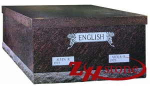 Cheap Price Good Quality Flat Simple Style American Mahogany Granite Mausoleums/ Mausoleum Design/ Cemetery Columbarium/ Cemetery Mausoleum/ Mausoleum Crypts