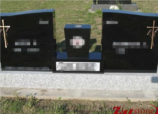 Full Polished Typical Wing Monument Shanxi Black/ Absolute Black/ G603/ Sesame White Granite Western Style Monuments/ Headstones/ Monument Design/ Western Style Tombstones/ Family Monuments