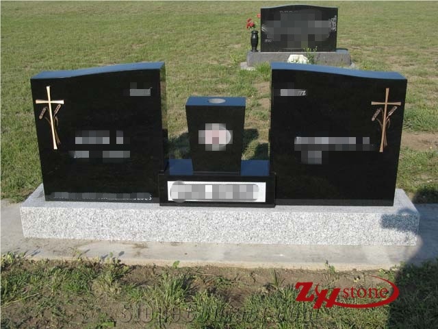 Gold Quality Polished Custom Design Ovel Top Engraving Bahama Blue/ Vizag Blue Granite Cemetery Tombstones/ Engraved Tombstones/ Gravestone/ Engraved Headstone/ Custom Monuments