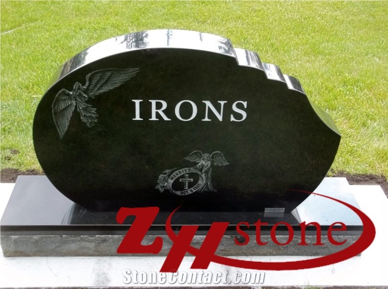 Good Quality American Style Custom Design Blue Pearl Granite Tombstone Design/ Western Style Monuments/ Upright Monuments/ Headstones/ Monument Design
