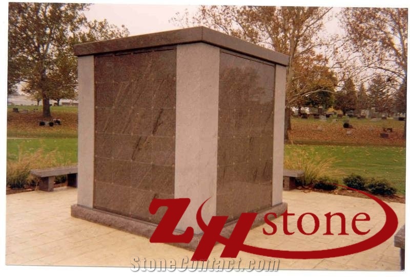 Good Quality Double Colors 40 Crypts Shanxi Black/ Absolute Black/ Cafe Imperial Granite Cremation Columbarium/ Columbarium/ Cemetery Crypts/ Cemetery Columbarium/ Mausoleum Crypts