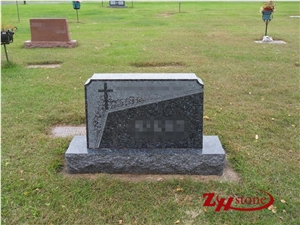 Good Quality Polished Half Serp Top Cafe Imperial Granite Western Style Tombstones/ Single Monuments/ Cemetery Tombstones/ Gravestone/ Custom Monuments