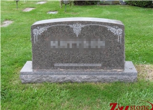 Good Quality Polished Oval Top Cafe Imperial Granite Upright Monuments/ Headstones/ Monument Design/ Western Style Tombstones/ Single Monuments