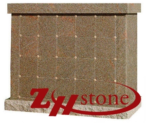 Good Quality Polished Straight Top with Corner Checks Cafe Imperial Granite Western Style Monuments/ Upright Monuments/ Headstones/ Monument Design/ Western Style Tombstones