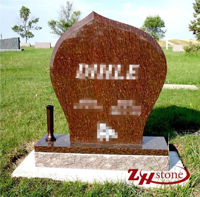 Good Quality Serp Top with Natural Edge Blue Pearl Lg/Hq/Db Granite Western Style Tombstones/ Single Monuments/ Cemetery Tombstones/ Gravestone/ Custom Monuments