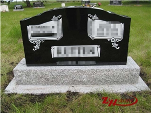 Good Quality Serp Top with Natural Edge Blue Pearl Lg/Hq/Db Granite Western Style Tombstones/ Single Monuments/ Cemetery Tombstones/ Gravestone/ Custom Monuments