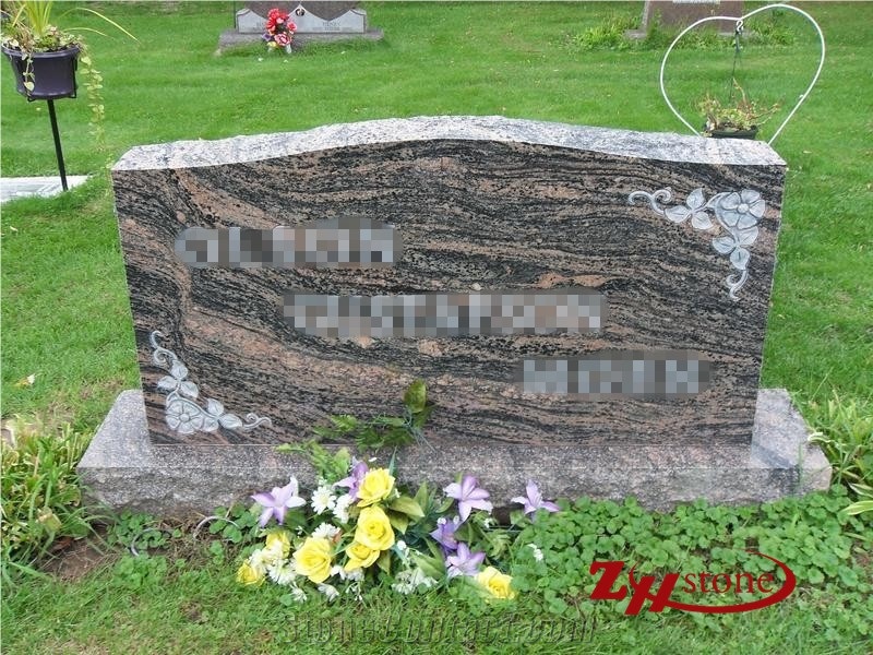 Good Quality Tree with Heart Coffee Brown Granite Western Style Monuments/ Double Monuments/ Western Style Tombstones/ Family Monuments/ Heart Tombstones