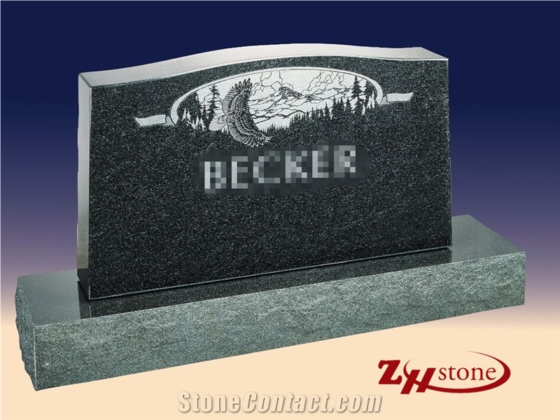 Polished Ovel Top with Cross Design Black Galaxy/ Star Galaxy Granite Upright Monuments/ Single Monuments/ Cross Tombstones/ Gravestone/ Custom Monuments