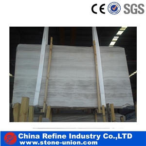 China Factory White Wood Grain Marble Slabs Factory Wholesale