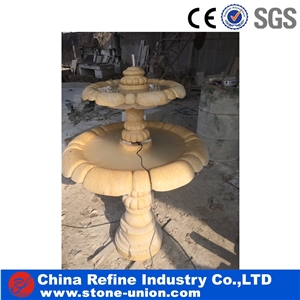 Wholesale Sunny Beige Marble Water Fountain,Home Decoration Fountain,Marble Sculptured Fountain,Floating Sphere Fountain