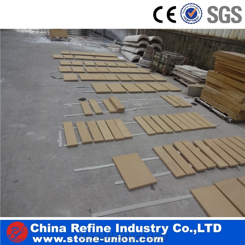 Yellow Sandstone Skirting, Sandstone Patio Pavers,Cut-To-Size Tiles for Wall and Floor Covering,Natural Building Stone Decoration