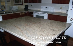 Bianco Romano Brazil Granite Kitchen Countertops, Kitchen Island Tops