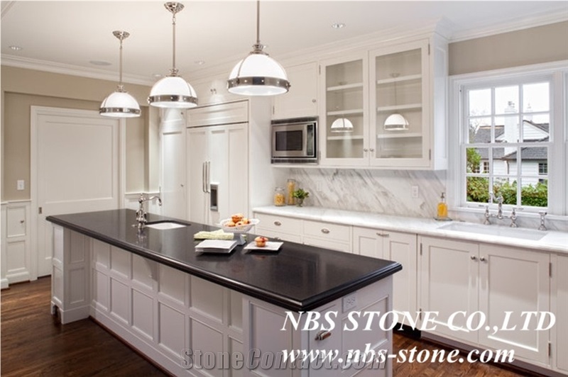 Black Absolute Granite Accents, Countertops, Kitchen Island Tops