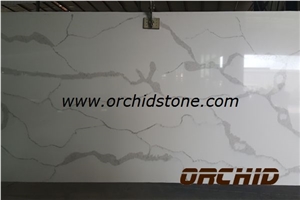 Carrara White Bianca Engineered Stone Quartz Flooring Tile/Artificial Marble Of Calacatta Oro Slabs & Tiles /Arificial Marble Of Statuario White Quartz/Arabescato White Quartz Flooring Tiles
