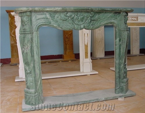 Hot Sell Green Marble Fireplace Surround for Decoration