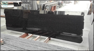 Black Galaxy Granite Slabs, India Black Granite Tiles, Floor Covering Tiles