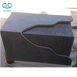 Blue Black Granite Fountain Groove Finished