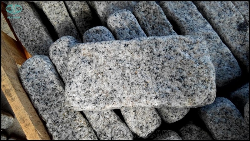 G603 / Silver Grey Tumbled Granite Cube Stone,Light Grey Granite Tumbled Paver