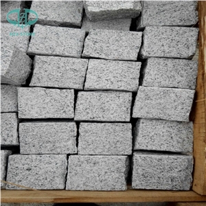 Grey China Silver Grey Granite G601 Split Tumbled Cobbles, Fujian Grey Granite Cube Stone Pavement, Fine White Flower Granite Pavings, Pretty Gray Granite Paver, Chinese Gold Star Granite