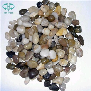 Highly Polished Decorative Natural Pebble Stone,Polished Mixed Color River Stone in Decoration