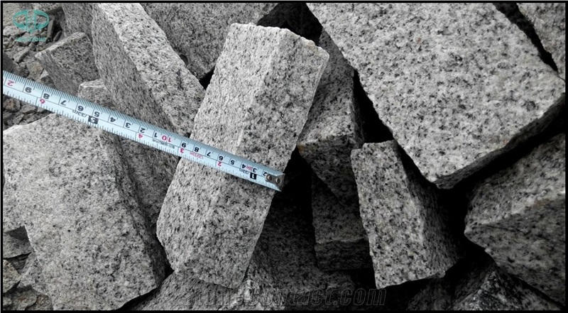 Six Sides Natural Split G603 Granite Cube Stone, China Grey Granite Paving Stone