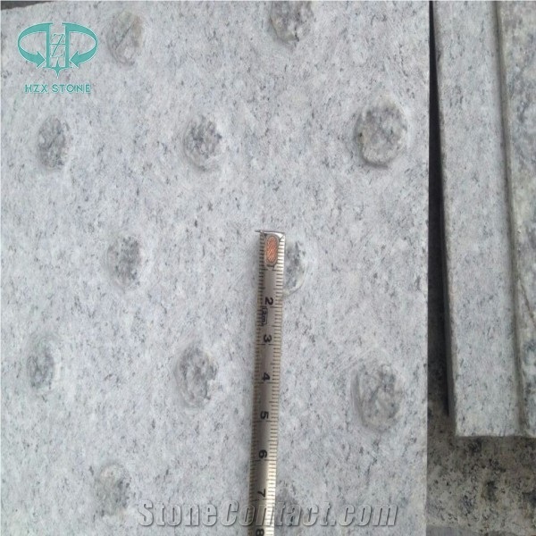 Special Usage Of Walking Way Paving Stone, G603 China Silver White Star White Sesame White Bianco Crystal Grantie Flamed Sandblast Tactile Pedestrian Paver Blind Road Paver,Blind Paving Stone