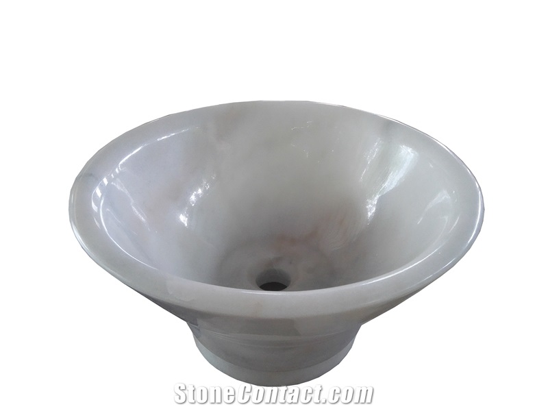 Black and White Marble Mosaic Sink Round Mosaic Sink for Bathroom