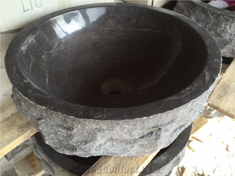 Blue Limestone Sqare Sink for Outdoor Wash Sink