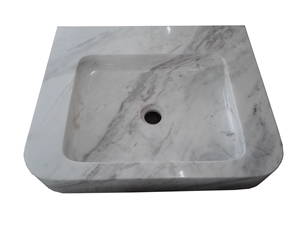 Solid Surface Beige Marble Basin Marble Bianco Perlino Round Basin for Wash Basin