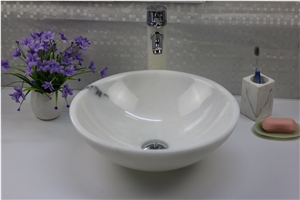 Solid Surface Marble Stone Sink White Marble Bathroom Sink
