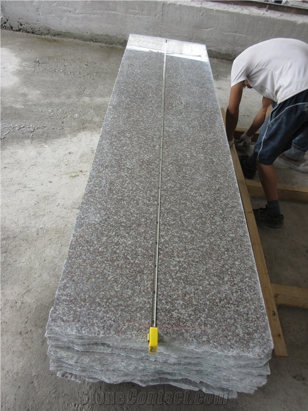 China Luoyuan Violet Granite G664 Polished Small Slabs, Misty Bainbrook Brown Star Quarry Stone, Luna Pearl Cladding Tile, Cherry Red Bullnose