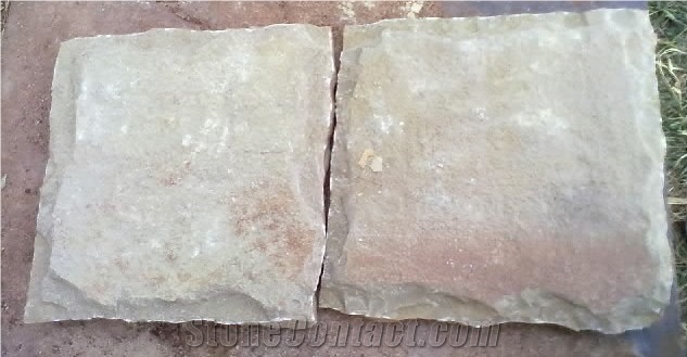 Yellow Limestone Mushroom Stone Wall Tiles