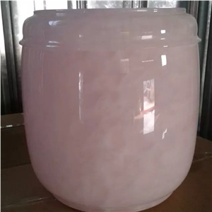 Pink Onyx Stone Monumental Urns for Ashes