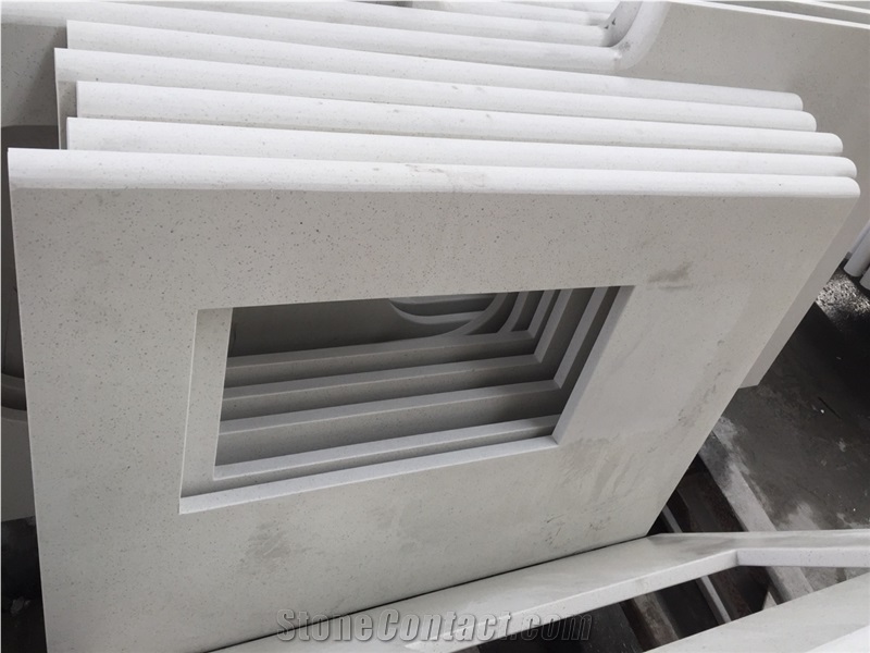 Wholesale White Quartz Stone Kitchen Countertops