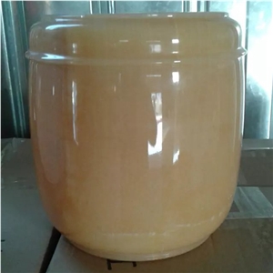 Yellow Onyx High Quality Cremation Urns