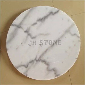 China Carrara Guangxi White Marble Table Tops, Guangxi White Marble Round Table Tops, Solid Surface Table Tops