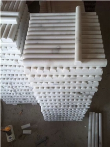 China Guangxi White Marble Pencil Liners, Cheap White Marble Stone Trim Tile Border