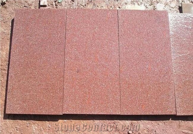 Chinese Flamed Granite Slabs & Tiles, G666 Granite Wall Covering Tiles, Shouning Red Floor Covering Tiles,Liancheng Red Granite,China Red Porphyry Pavement Stone