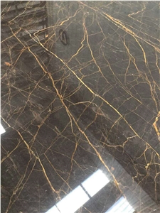 Chinese Polished Brown Marble Slabs & Tiles, Dior Gold Marble Wall Covering Tiles, Dior Brown Marble Floor Covering Tiles